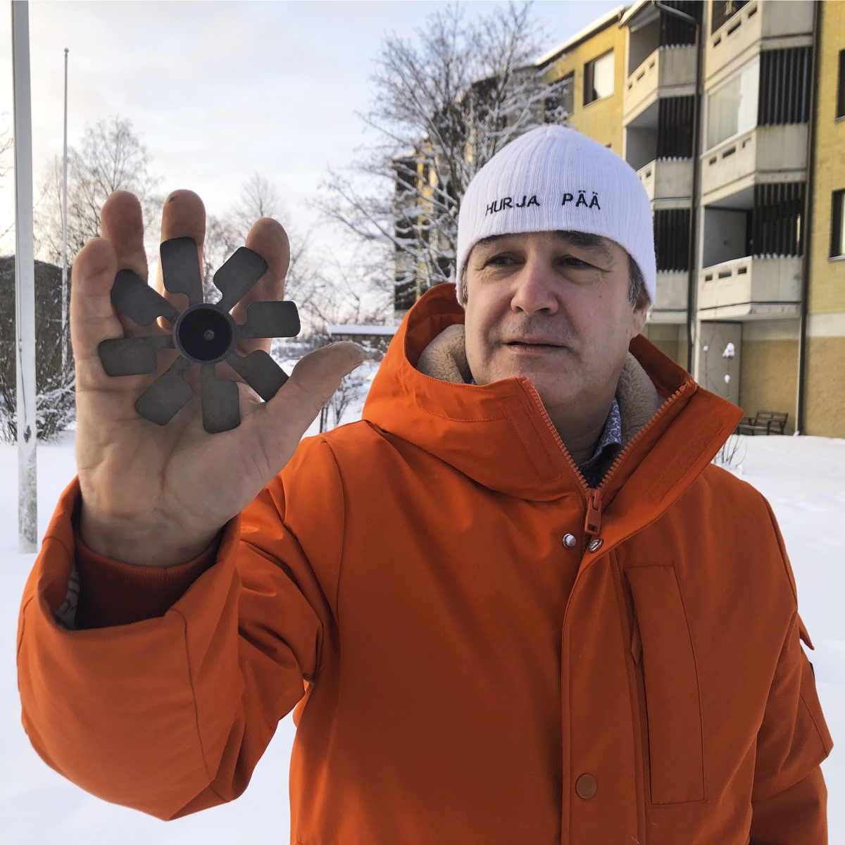 Jussi Oksala esittelee pientä palaa Seinäjoen historiaa.
