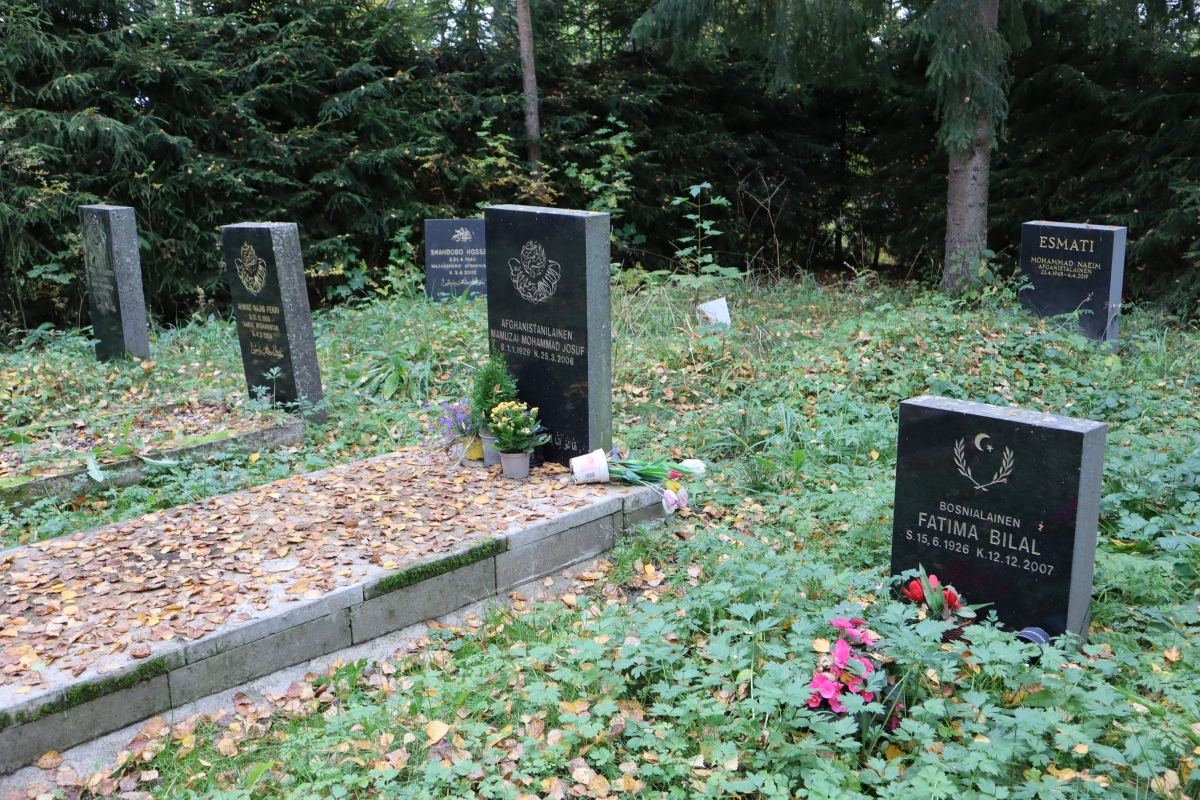 Kullervon hautausmaalle on haudattu myös muslimeja.