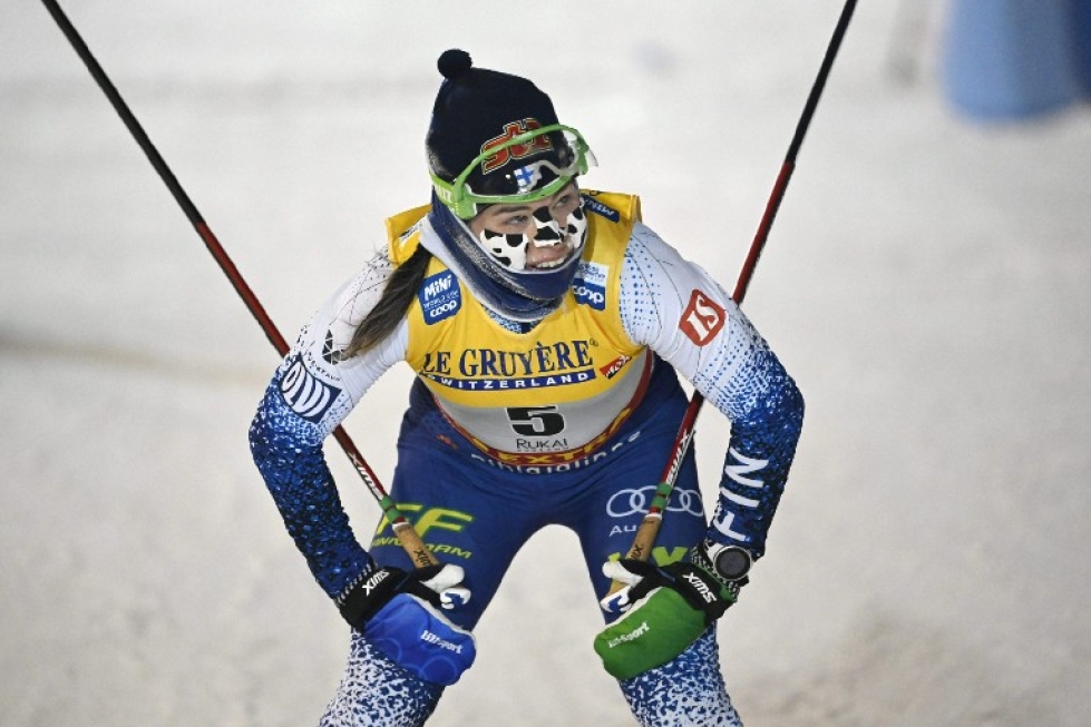 Krista Pärmäkoski kuuluu yhdistelmäkilpailussa menestyjäehdokkaisiin.