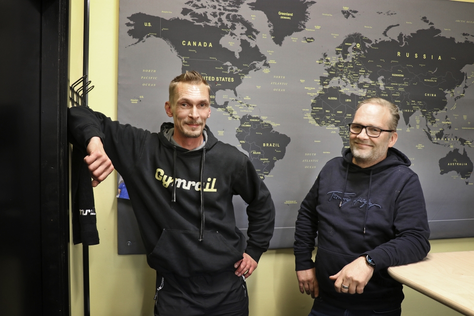 Mikko Liikala työskentelee Gymrail Conceptin tuotantopäällikkönä ja Harri Salmenautio toimitusjohtajana.