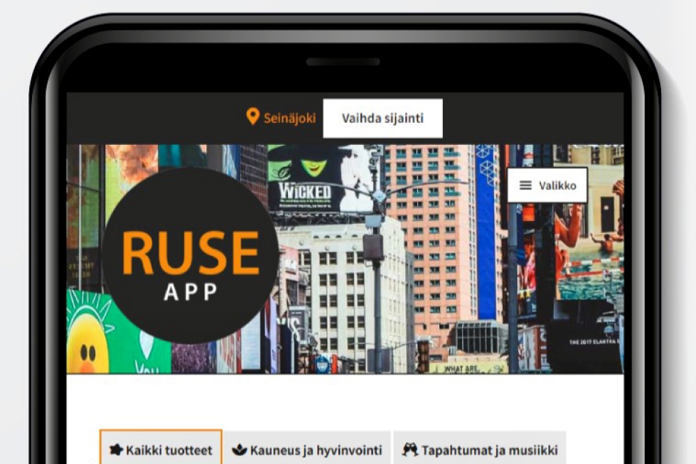 Ruse App on verkkokauppa, josta pystyy ostamaan palveluja.