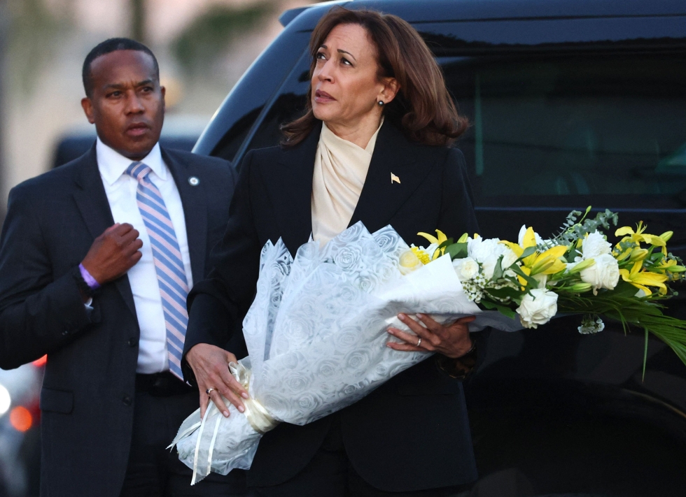 Varapresidentti Kamala Harris vierailee Tyre Nicholsin hautajaisissa Memphisissä keskiviikkona. AFP / LEHTIKUVA