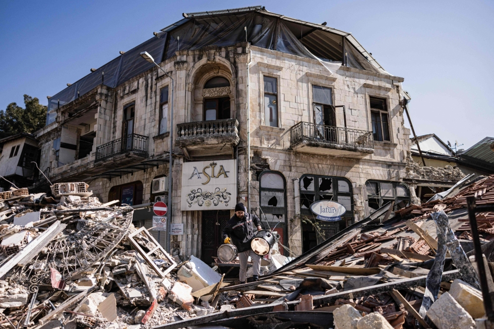 Yhdysvaltain ulkoministeri Antony Blinkenin Turkin-vierailua oli suunniteltu jo ennen maanjäristystä. Kuvassa Antakyan kaupungin tuhoja. LEHTIKUVA/AFP