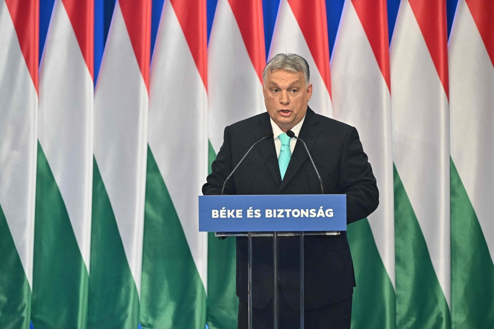 Perjantaina Unkarin pääministeri Viktor Orban sanoi unkarilaisradion haastattelussa, että parlamentaaristen ryhmien on käytävä vielä keskusteluja ennen kuin Suomen ja Ruotsin Nato-hakemusten hyväksymisestä äänestetään. LEHTIKUVA / AFP 