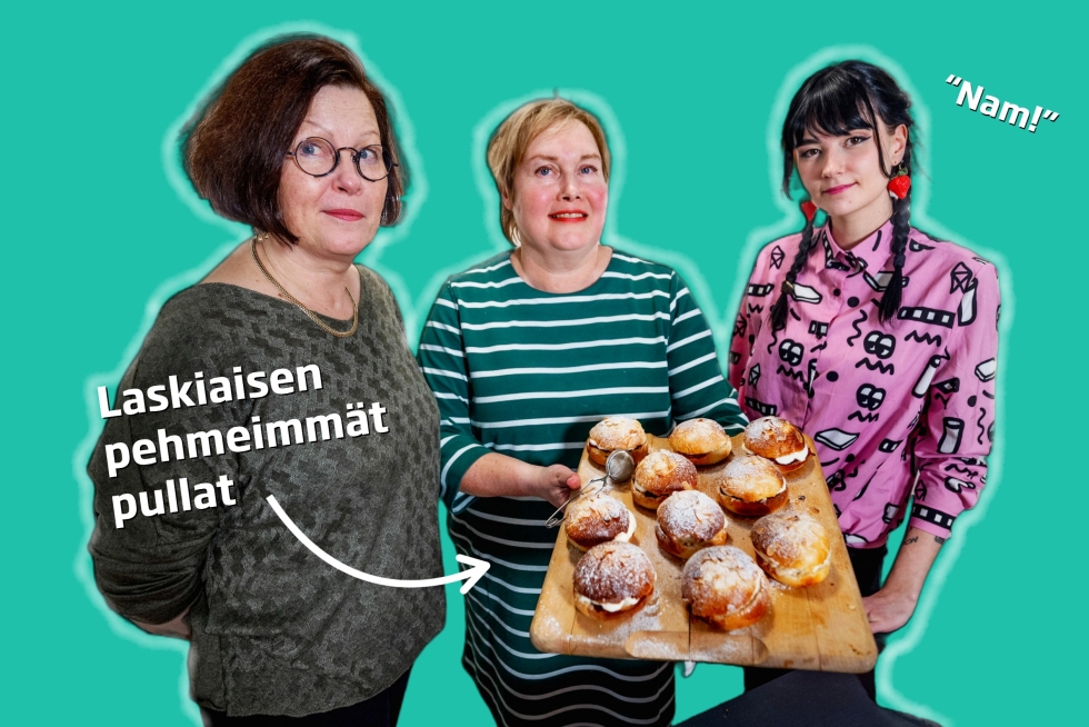 Ilkka-Pohjalaisen toimitus testasi ammattilaisten avulla aasialaisen, huippusuosion saavuttaneen Tangzhong-taikinan. Pullan testaajina keittiössä olivat molekyyligastronomi Anu Hopia (vas.), ruokavaikuttaja Nanna Rintala ja toimittaja Unna Takalo.