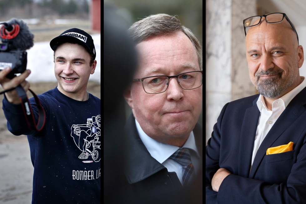 Nuorisovaalien kolmen kärki vaalipiirissä. Ykkösenä Matti Iloniemi, toisena Mika Lintilä ja kolmantena Mauri Peltokangas.