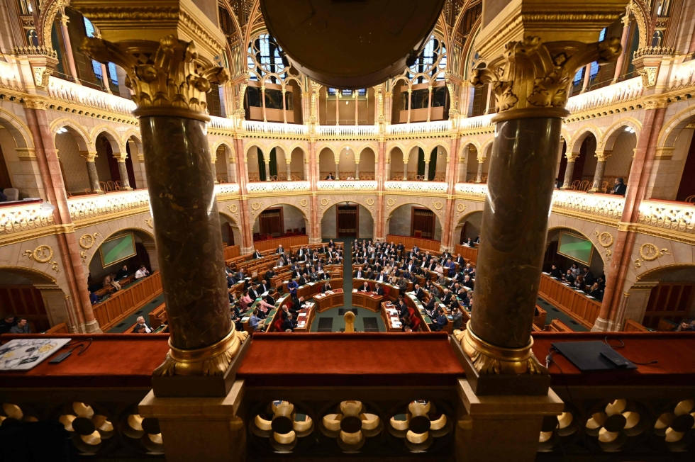 Unkarin parlamentin ilmoitetaan äänestävän Suomen Nato-jäsenyydestä 27. maaliskuuta. LEHTIKUVA/AFP