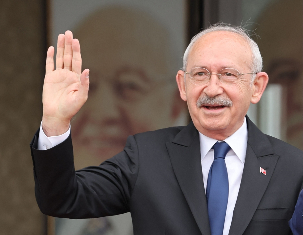 Ekonomitaustainen Kemal Kilicdaroglu on 74-vuotias ja johtaa CHP-puoluetta. LEHTIKUVA / AFP