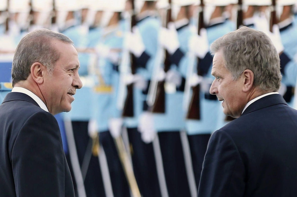 Presidentin kanslia kertoo, että presidentti Sauli Niinistö tapaa perjantaina Turkin presidentti Recep Tayyip Erdoganin Istanbulissa. LEHTIKUVA / AFP