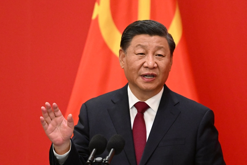 Kiinan presidentti Xi Jinping on syyttänyt länsimaita Kiinan eristämisestä ja tukahduttamisesta Yhdysvaltain johdolla. LEHTIKUVA/AFP