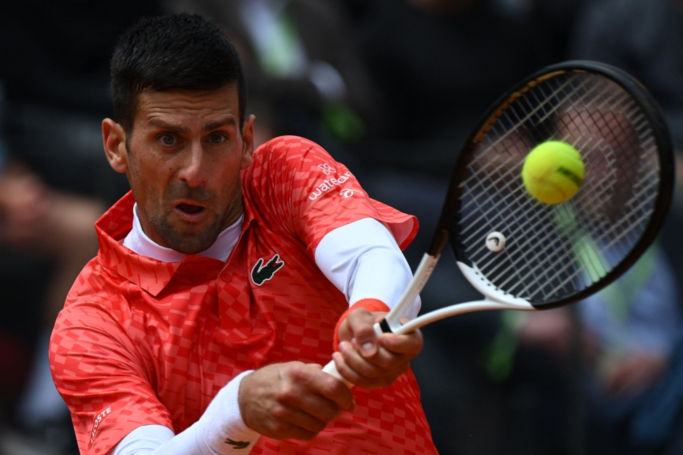 Novak Djokovic Roomassa viime viikolla pelatussa turnauksessa. LEHTIKUVA / AFP