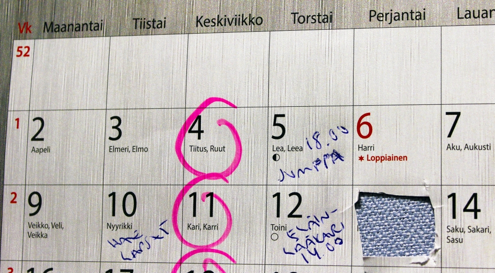 Karkaako epäonni, jos pahanonnen perjantain leikkaa kalenterista kokonaan pois? 13. päivä voi sattua perjantaille enimmillään kolmesti vuodessa. 