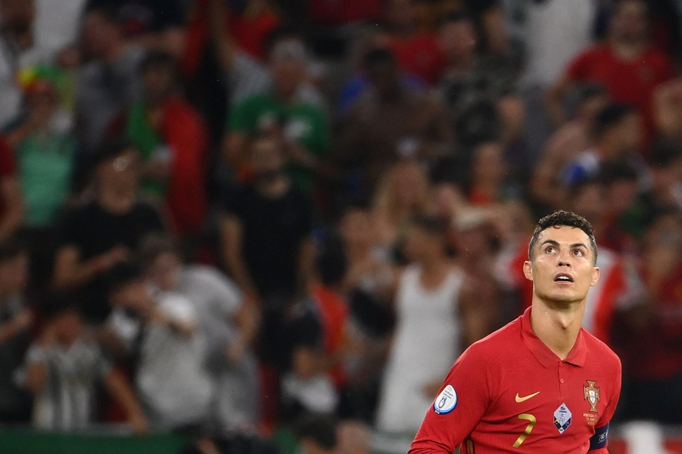 Belgiaa vastaan asettuu Portugali ja maailman parhaisiin jalkapalloilijoihin lukeutuva Cristiano Ronaldo, joka kerää myös median huomion. LEHTIKUVA/AFP