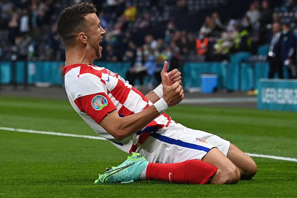 Perisic on tehnyt kolmessa EM-ottelussa kaksi maalia ja kuulunut Kroatian avainpelaajiin. Lehtikuva/AFP