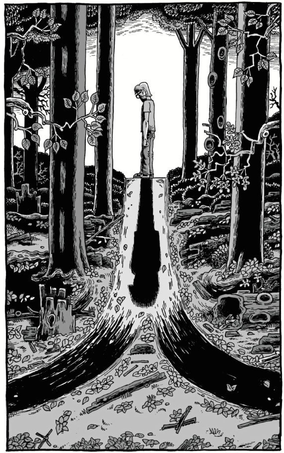Derf Backderfin mustavalkoinen tyyli ammentaa underground-sarjakuvista.