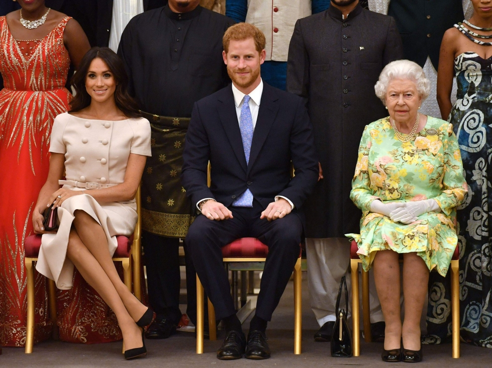 BBC:n mukaan prinssi Harry ja herttuatar Meghan eivät kertoneet kuningatar Elisabetille aikomuksistaan nimetä tyttärensä kuningattaren mukaan. LEHTIKUVA / AFP
