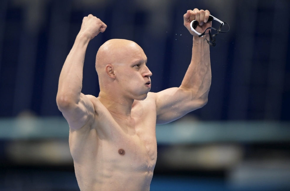 Matti Mattsson ui pronssimitalille miesten 200 metrin rintauinnin finaalissa. Mattssonin olympiamitali on Suomen uintihistorian viides. LEHTIKUVA / VESA MOILANEN