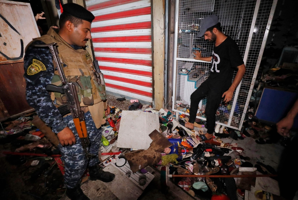 Tuhoisa räjähdys tapahtui maan pääkaupungissa Bagdadissa sijaitsevalla vilkkaalla torilla. LEHTIKUVA / AFP