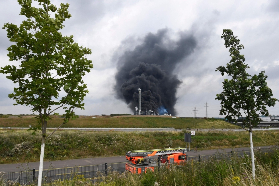 Kemianteollisuuden yritysten keskittymässä räjähti tiistaiaamuna paikallista aikaa. LEHTIKUVA/AFP