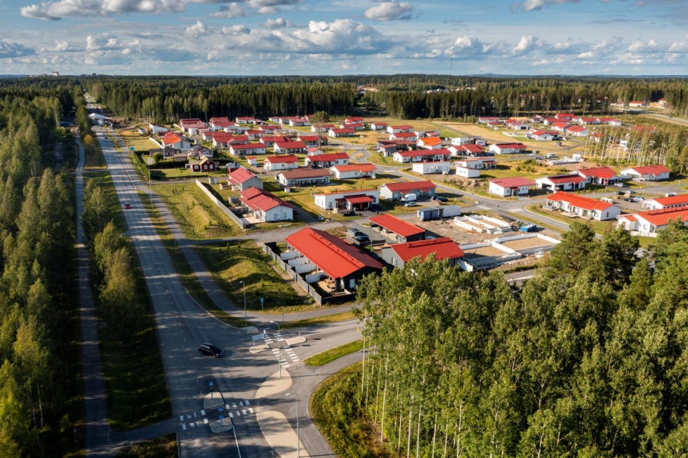 Joensuun Karhunmäki on maakunnan suurin uuden pientalorakentamisen keskittymä.