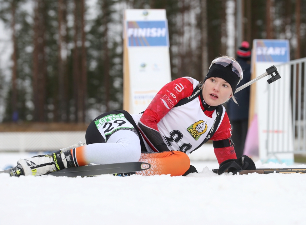 Venla Lehtonen kilpaili viime sunnuntaina Kontiolahden gp-kisoissa. 