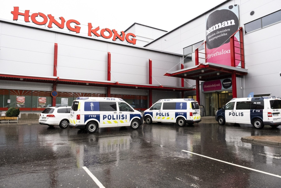 Kuopion kouluhyökkäys tapahtui Savon ammattiopiston tiloissa kauppakeskus Hermanissa lokakuussa 2019. LEHTIKUVA / HANNU RAINAMO