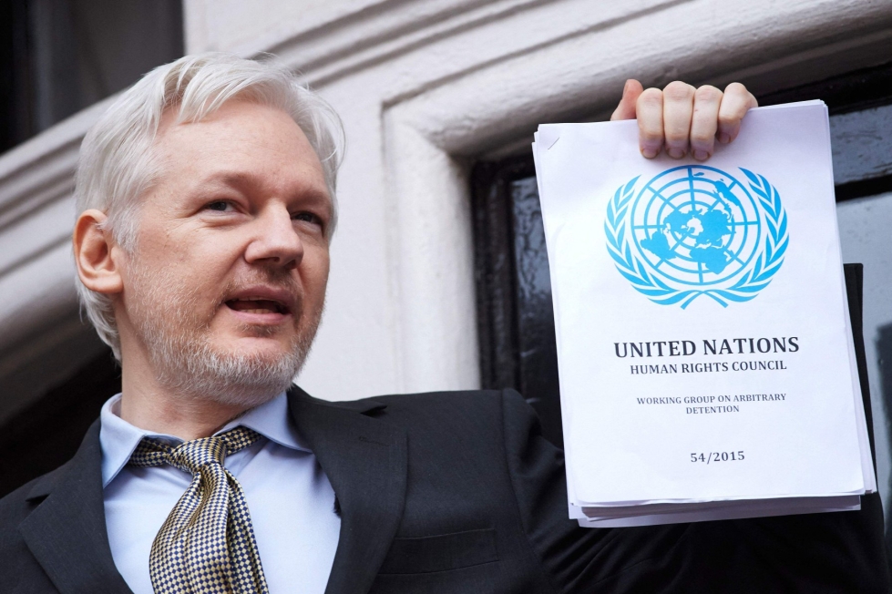 Britannian vetoomustuomioistuin katsoo, ettei tietovuotaja Julian Assangen luovuttamiselle Yhdysvaltoihin ole estettä. Kuva vuodelta 2016. LEHTIKUVA/AFP