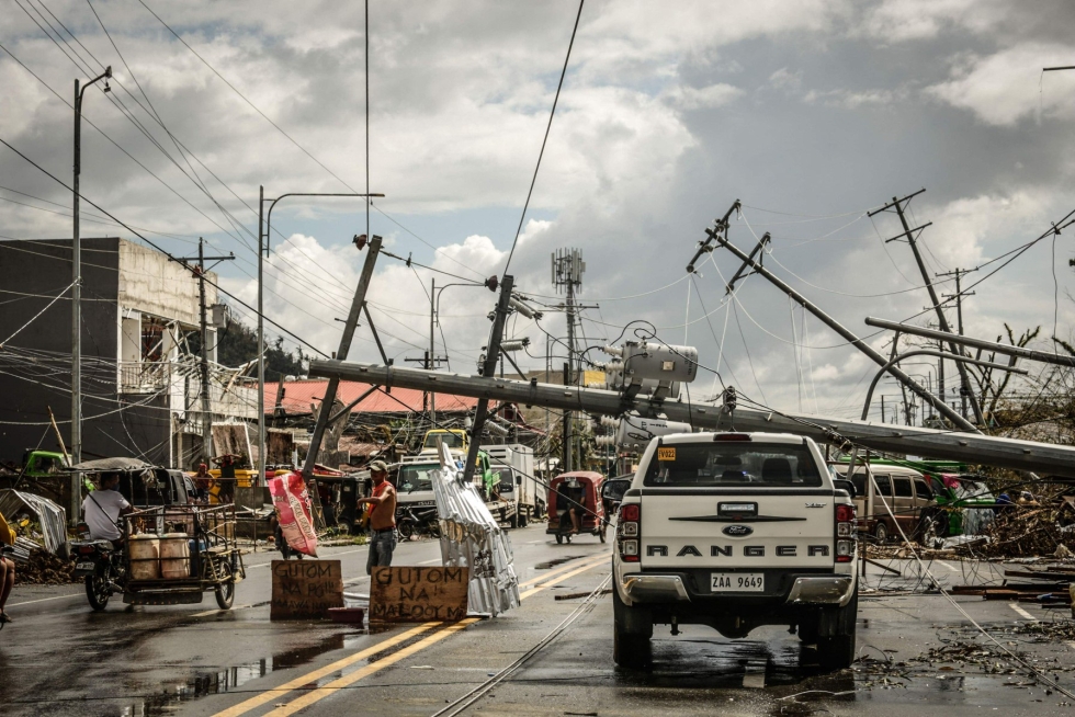 Myrsky iski maahan torstaina. LEHTIKUVA/AFP