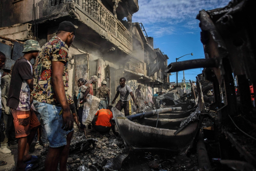 Polttoainerekan räjähdys tapahtui viime viikon tiistaina paikallista aikaa Karibialla sijaitsevan Haitin pohjoisrannikolla, maan toiseksi suurimmassa kaupungissa Cap-Haitienissa. LEHTIKUVA/AFP