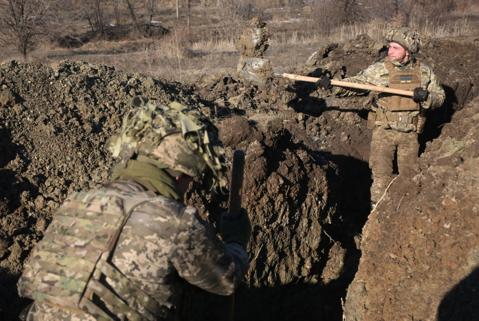 Ukrainan joukkoja Donetskin alueella. Lehtikuva/AFP