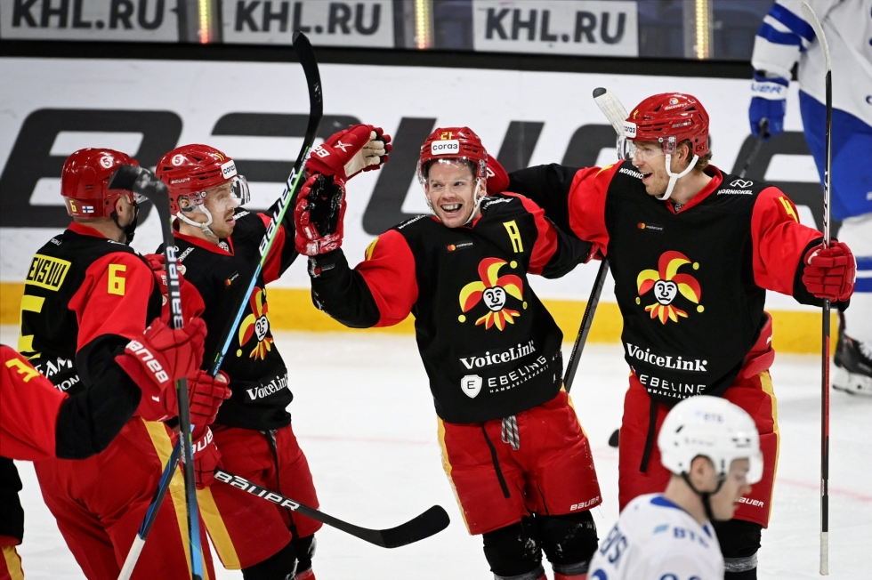 Jokerit voitti KHL:ssä Moskovan Dinamon 5–1 Helsingissä. LEHTIKUVA / Antti Aimo-Koivisto