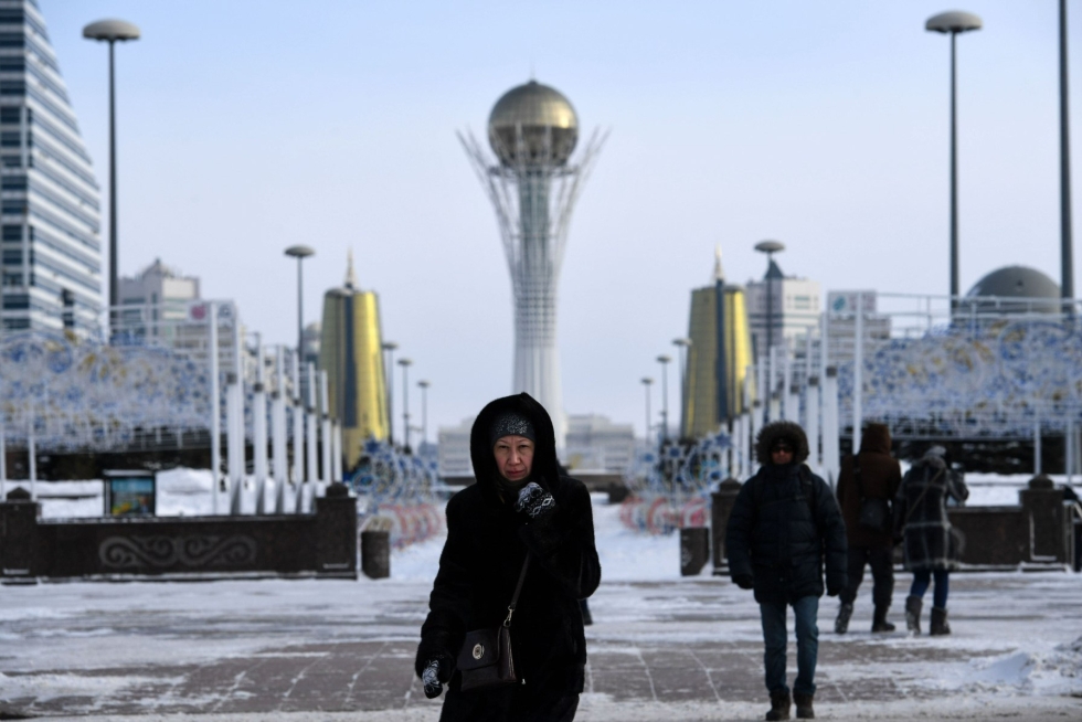 Tilanne Kazakstanin pääkaupungissa Nur-Sultanissa on edelleen hyvin rauhallinen, kerrotaan Suomen suurlähetystöstä. Arkistokuva. LEHTIKUVA/AFP