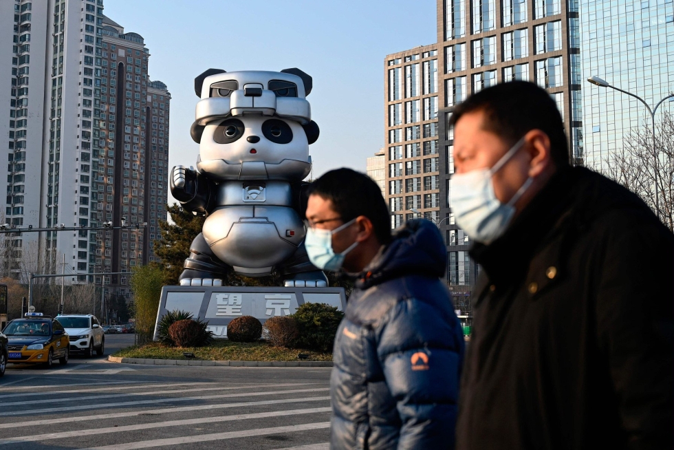Kiinassa on yritetty soveltaa koronaviruksen nollatoleranssia. Kuva Pekingistä. LEHTIKUVA/AFP