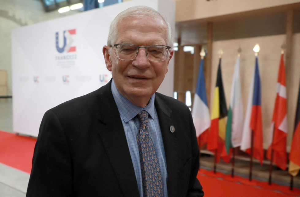 Euroopan unionin ulkosuhteita johtava Josep Borrell osallistuu EU-maiden ulkoministerien epäviralliseen kokoukseen Ranskan Brestissä. LEHTIKUVA/AFP