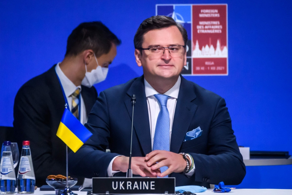 Ukrainan ulkoministerin Dmytro Kuleban mukaan länsimaiden yhtenäisyys Venäjän uhkavaatimusten edessä on niiden vahvuus. LEHTIKUVA/AFP