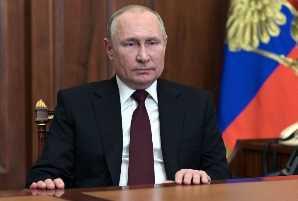 Putin kertoi eilen tunnustavansa Luhanskin ja Donetskin alueiden itsenäisyyden. LEHTIKUVA/AFP