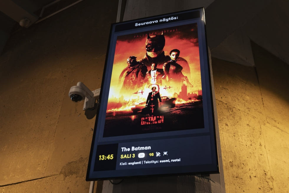 Juuri nyt Suomen katsotuimpia elokuvia ovat perjantaina ensi-iltaan tullut The Batman, animaatio Sing 2 sekä Spider-Man: No Way Home. LEHTIKUVA / Roni Rekomaa