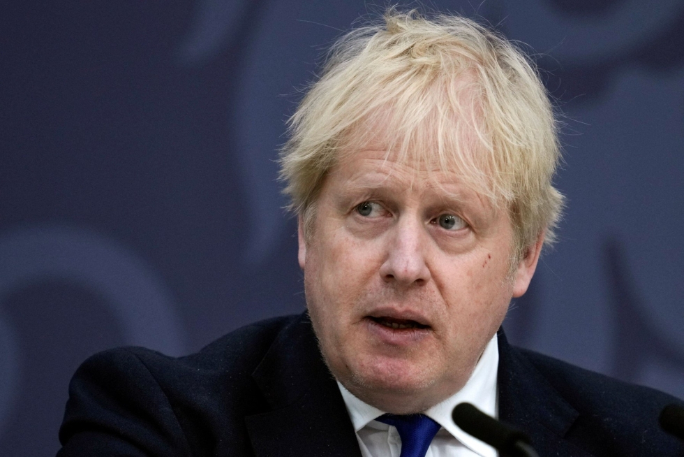 Britannian pääministeri Boris Johnsonin virka-asunnolla koronarajoitusten aikaan järjestetyt juhlat ovat horjuttaneet hänen asemaansa. LEHTIKUVA/AFP