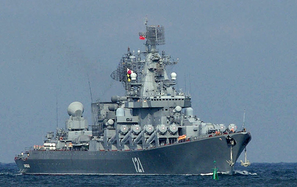 Moskva-alus kuvattuna elokuussa 2013. Lehtikuva/AFP