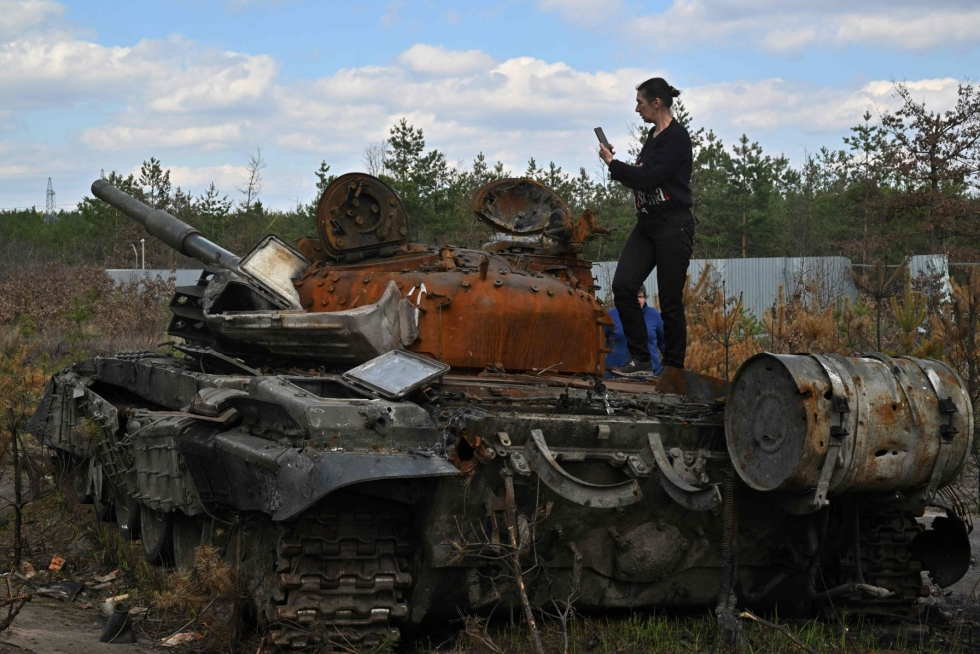 Venäjä on henkilötappioiden lisäksi menettänyt sodassa paljon kalustoa. Lehtikuva/AFP