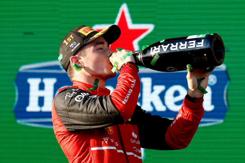 Formula ykkösten alkukausi on sujunut Ferrarin Charles Leclercin komennossa. Lehtikuva/AFP