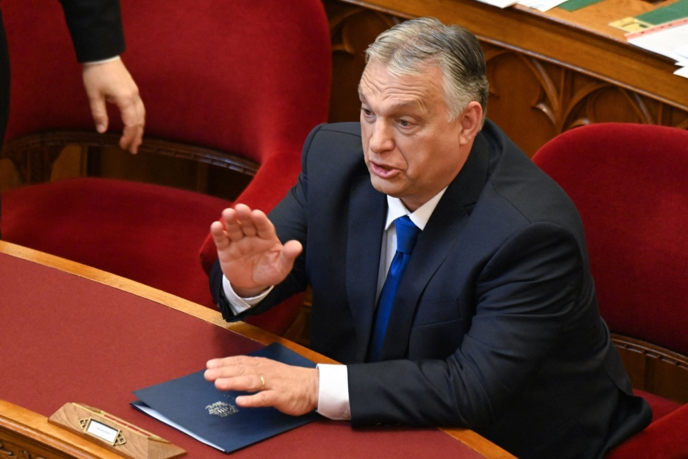 Unkarin hallitus julistaa maahan hätätilan Ukrainan sodan vuoksi. Kuvasas pääministeri Viktor Orban. LEHTIKUVA/AFP