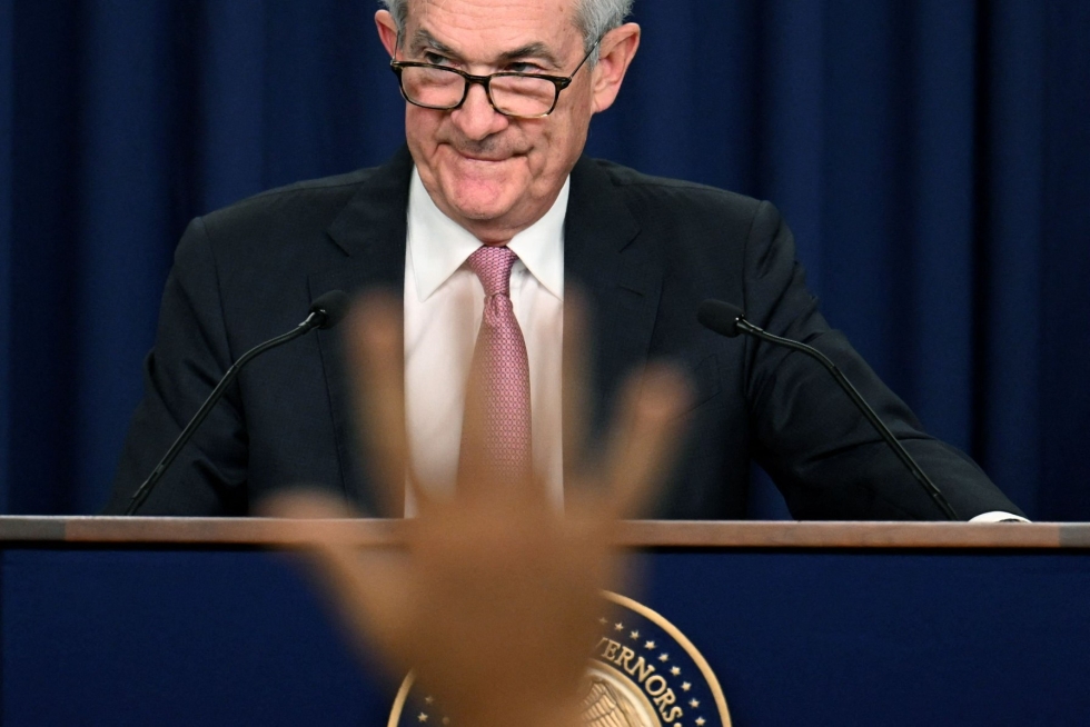 Fedin pääjohtajan Jerome Powellin mukaan inflaatio on Yhdysvalloissa aivan liian korkea, ja se pitää saada laskemaan. LEHTIKUVA/AFP