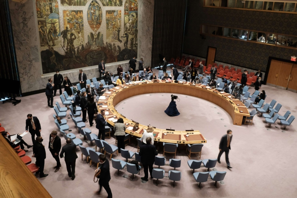 Kiina ja Venäjä ovat käyttäneet YK:n turvallisuusneuvostossa veto-oikeuttaan, eikä Yhdysvaltojen ehdotus Pohjois-Korean pakotteiden koventamisesta täten etene. Arkistokuva. LEHTIKUVA/AFP