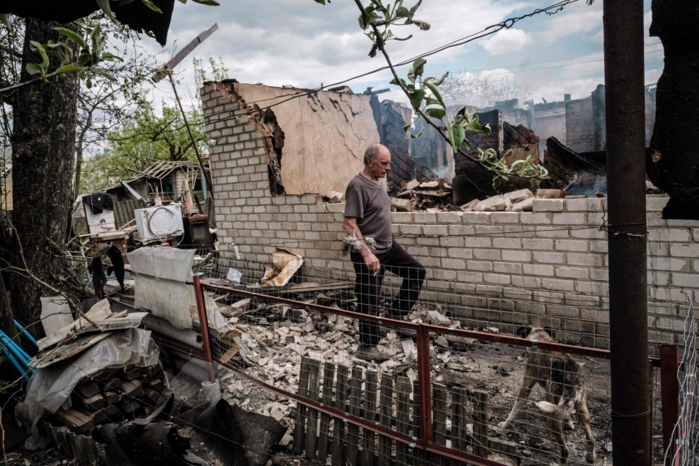 Lyman on yksi niistä paikoista, joiden otaksutaan joutuvan venäläisjoukkojen hallintaan Ukrainan joukkojen vetäydyttyä sieltä. Lehtikuva/AFP
