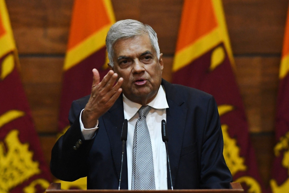 Sri Lankan uudeksi pääministeriksi on valittu odotetusti veteraanipoliitikko Ranil Wickremesinghe. LEHTIKUVA/AFP