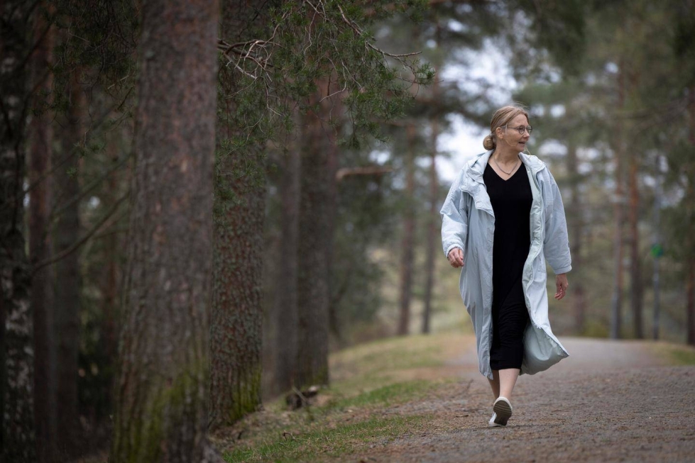 Lenkkeily, etenkin juokseminen, oli Maija-Liisa Suomalalle kotiäitiyden aikana henkireikä. ”Kun mies tuli töistä kotiin, lähdin heti lenkille."