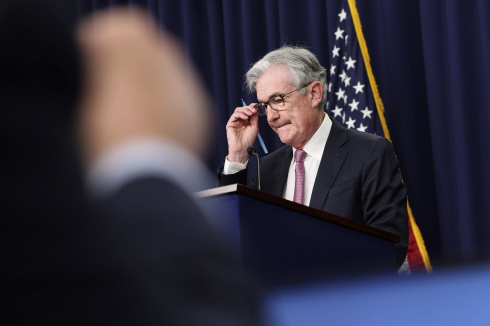 Powellin tärkein haaste on valtoimenaan laukkaava inflaatio, joka on korkeimmalla tasolla 40 vuoteen muun muassa Ukrainan sodan ja Kiinan koronarajoitusten vuoksi. LEHTIKUVA/AFP