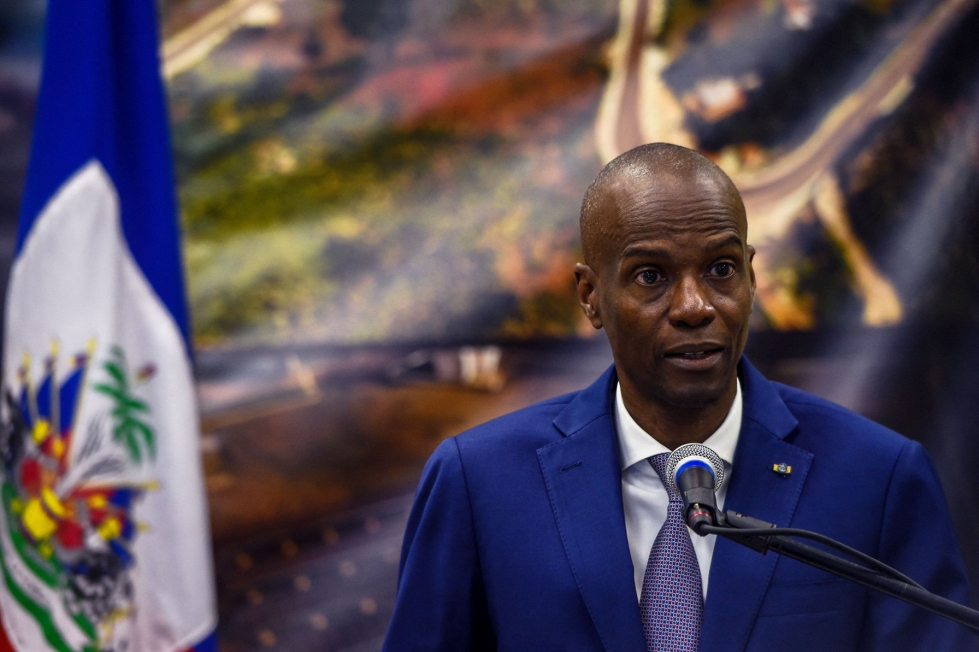Haitin presidentti Jovenel Moise ammuttiin kotonaan viime vuoden heinäkuussa. Kuva on vuodelta 2020. LEHTIKUVA / AFP
