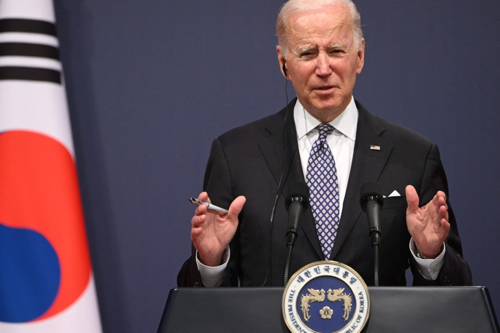 Yhdysvaltain presidentti Joe Biden on tänään vieraillut Etelä-Koreassa osana Aasian-matkaansa. LEHTIKUVA/AFP